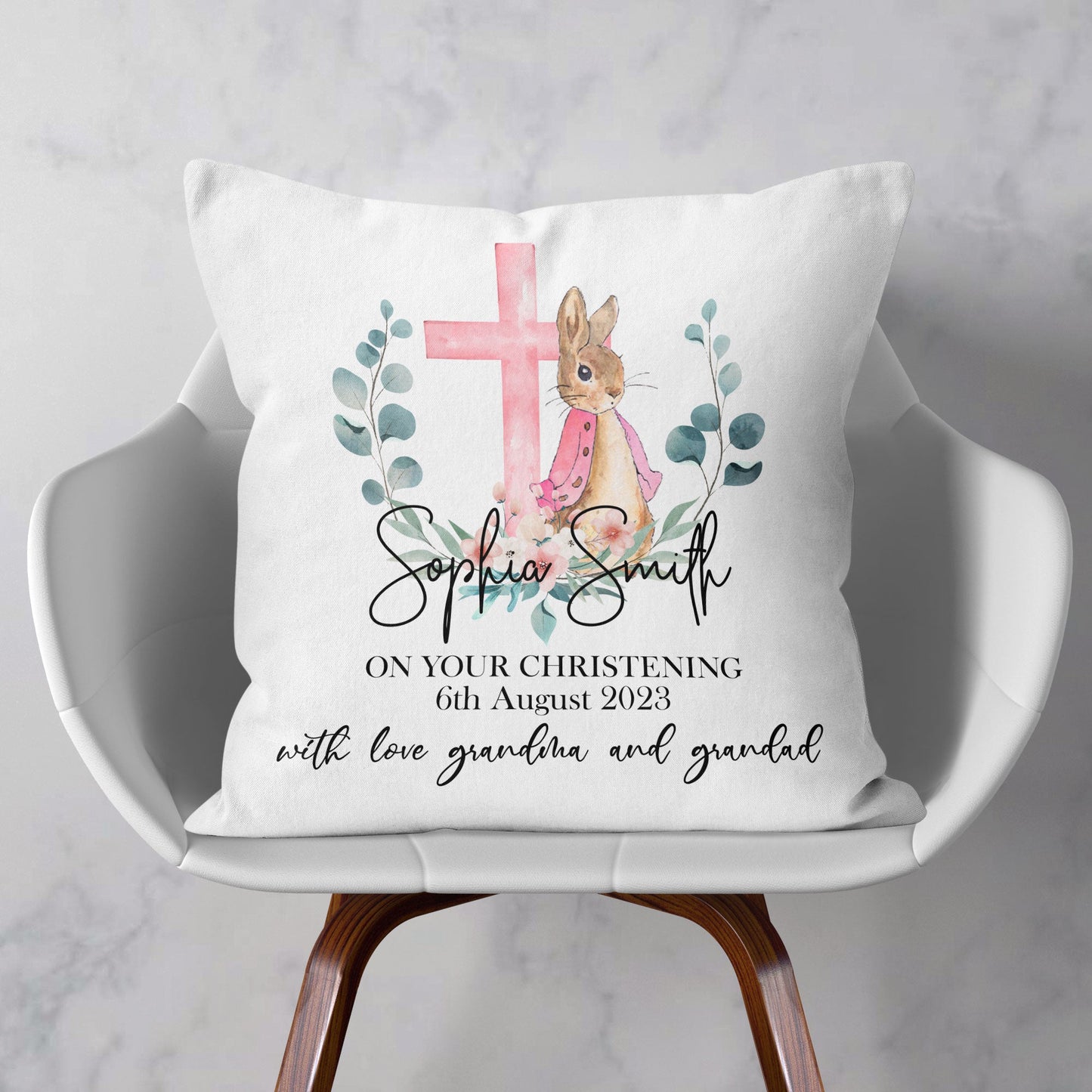 On Your Christening Baptism Gifts - Personalized Pillow (Insert Included)