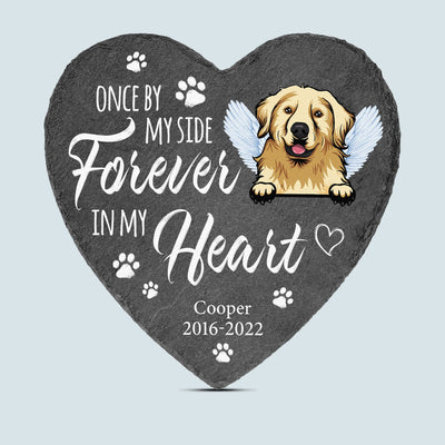 Once By My Side Forever In My Heart - Personalized Memorial Garden Stone