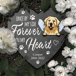 Once By My Side Forever In My Heart - Personalized Memorial Garden Stone