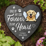 Once By My Side Forever In My Heart - Personalized Memorial Garden Stone