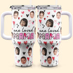 One Loved Mama - Personalized Photo 40oz Tumbler With Straw