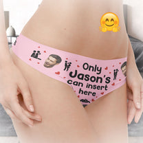 Only He Can Insert Here - Personalized Photo Women's Low-Waisted Brief