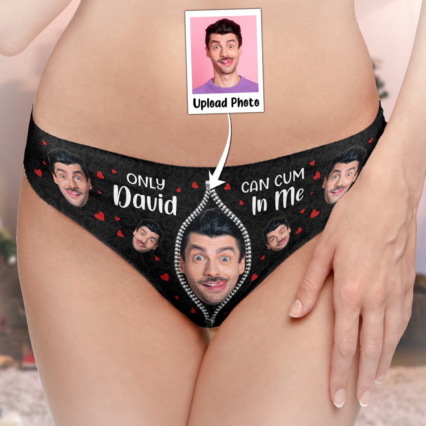 Only My Husband, Boyfriend Can Cum In Me - Personalized Photo Women's Low-Waisted Brief