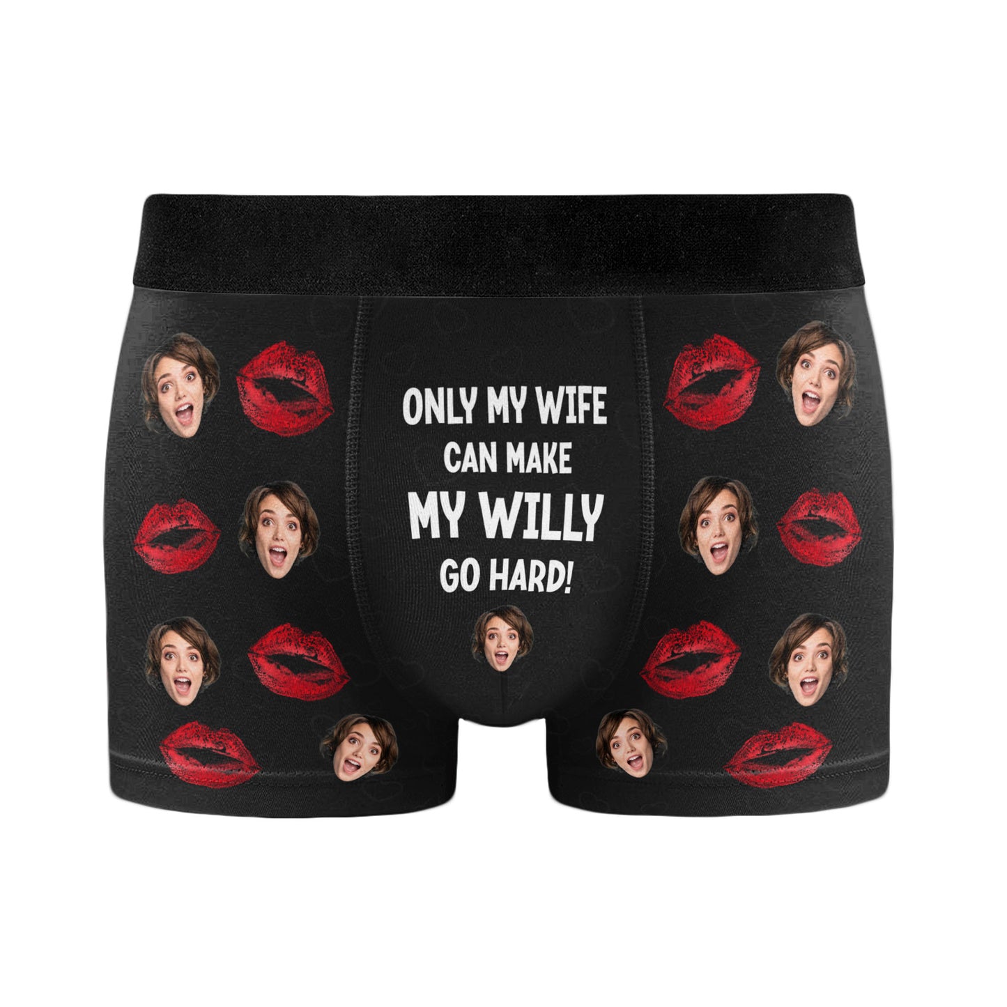 Only My Wife/Girlfriend Can Make My Willy Go Hard - Personalized Men's Boxer Briefs - Birthday, Loving, Anniversary  Gift For Husband, Boyfriend, Men