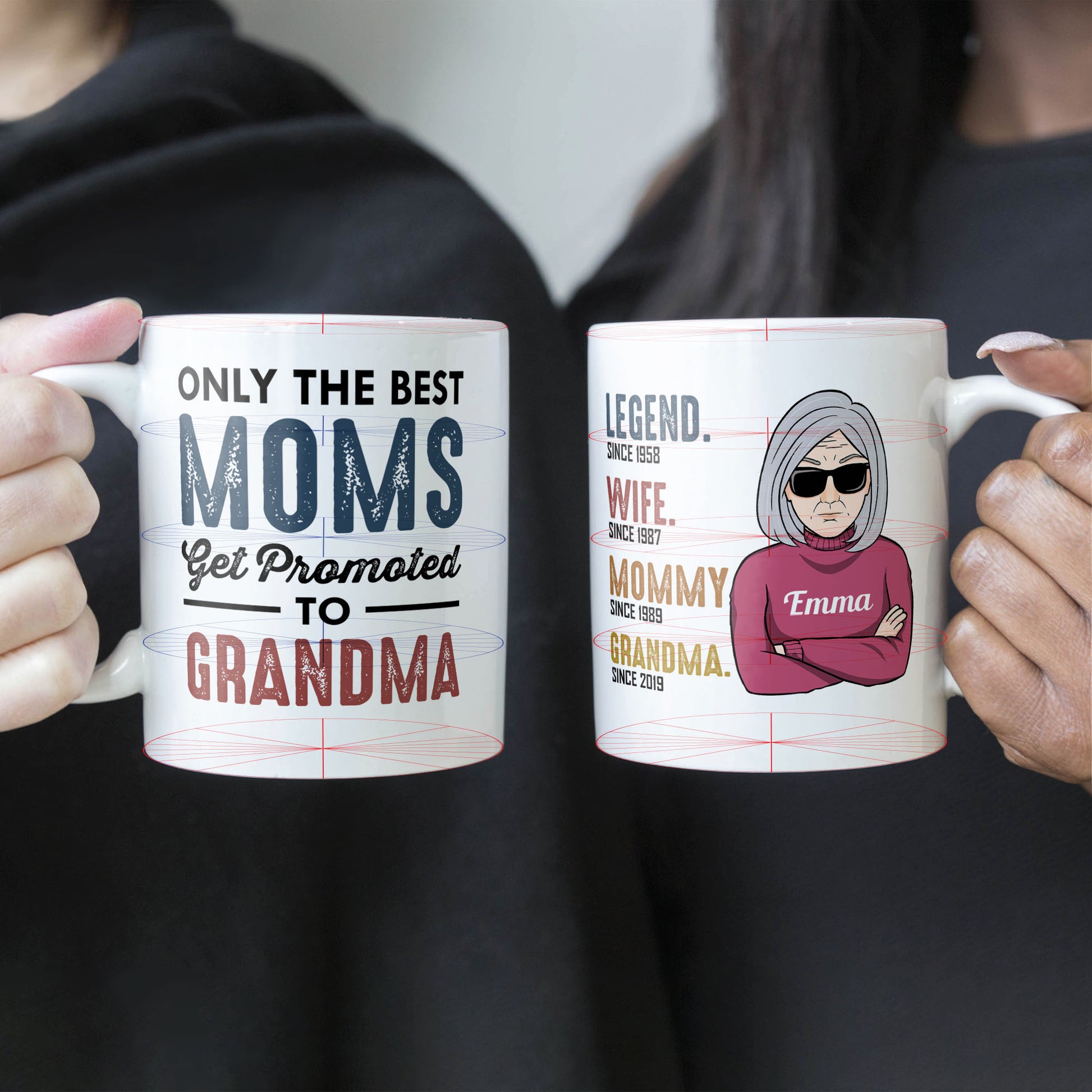 Only The Best Moms Get Promoted To Grandma - Personalized Mug - Birthd –  Macorner