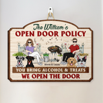 Open Door Policy - Personalized Custom Shaped Wood Sign