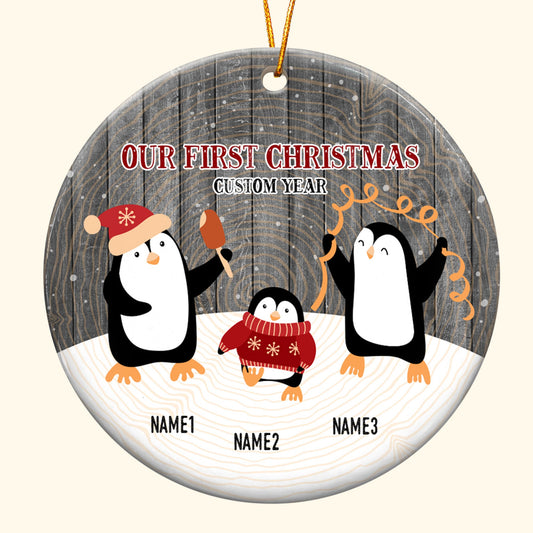 Our 1st Christmas- Personalized Ceramic Ornament - Christmas Gift For Friends And Family