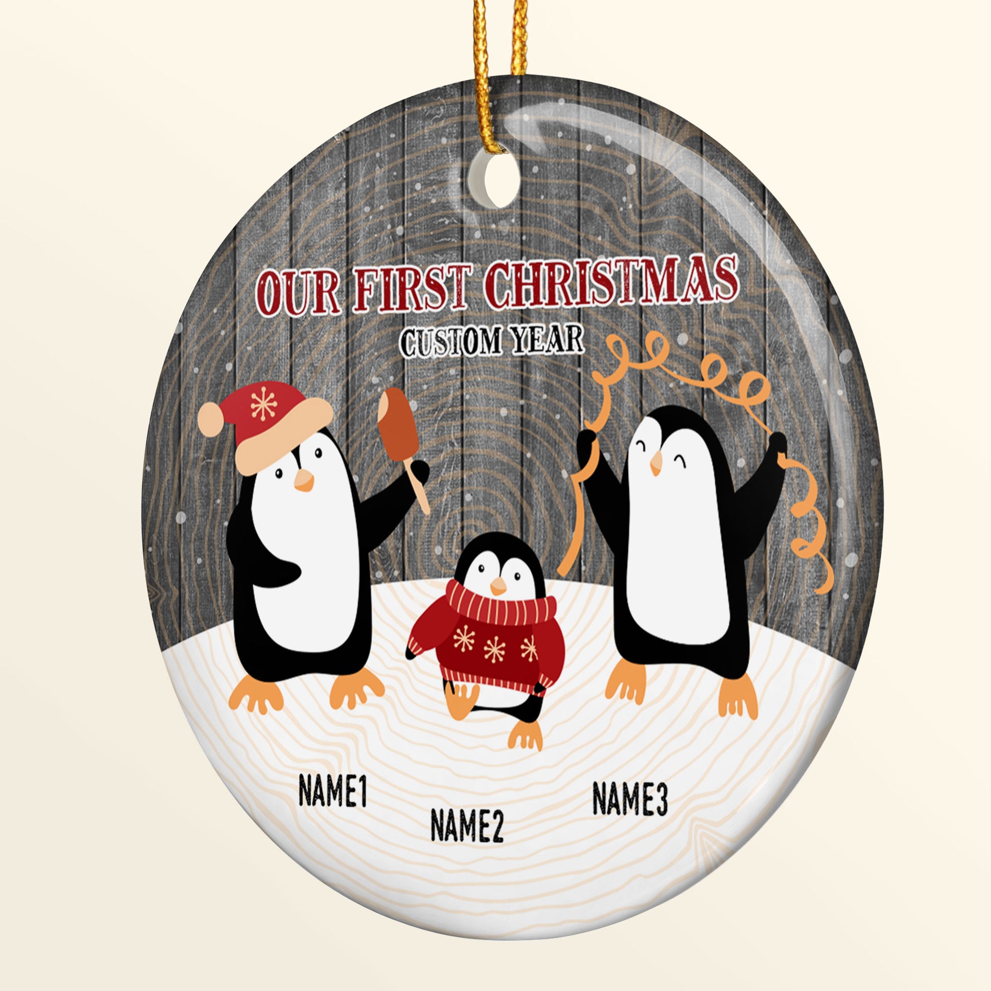 Our 1st Christmas- Personalized Ceramic Ornament - Christmas Gift For Friends And Family