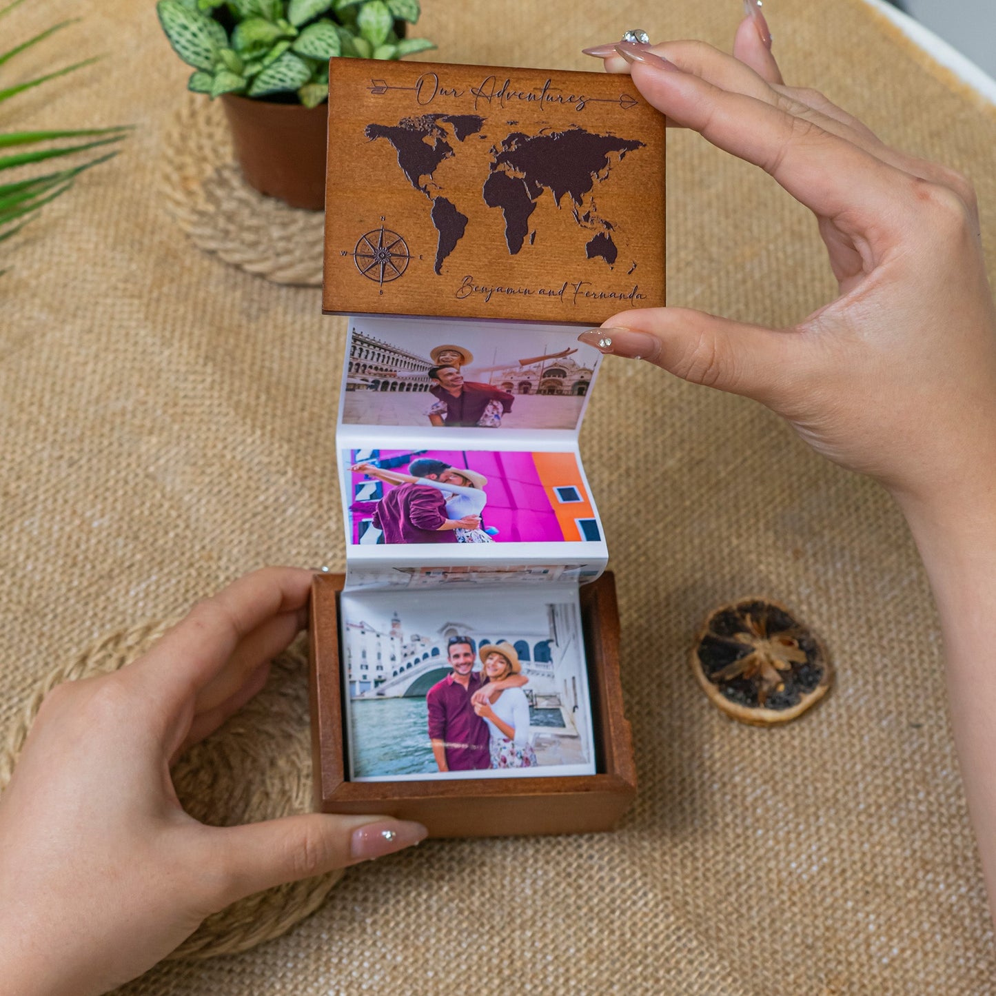 Our Adventures - Personalized Wooden Photo Box