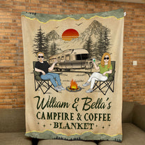 Our Campfire & Coffee Blanket - Personalized Blanket