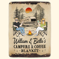 Our Campfire & Coffee Blanket - Personalized Blanket