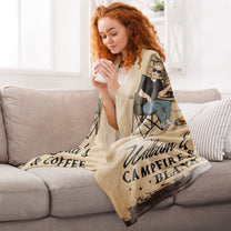 Our Campfire & Coffee Blanket - Personalized Blanket