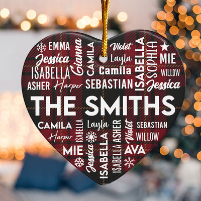 Our Family 2026 Custom Name Ornament - Personalized Ceramic Ornament
