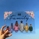Our Family Better Together - Personalized Acrylic Plaque - Birthday Father's Day Gift For Dad, Step Dad, Gift For Mom, Daughters, Sons