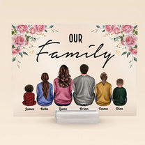 Our Family Better Together - Personalized Acrylic Plaque - Birthday Father's Day Gift For Dad, Step Dad, Gift For Mom, Daughters, Sons