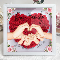 Our Family Hands - Personalized Flower Shadow Box