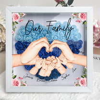 Our Family Hands - Personalized Flower Shadow Box