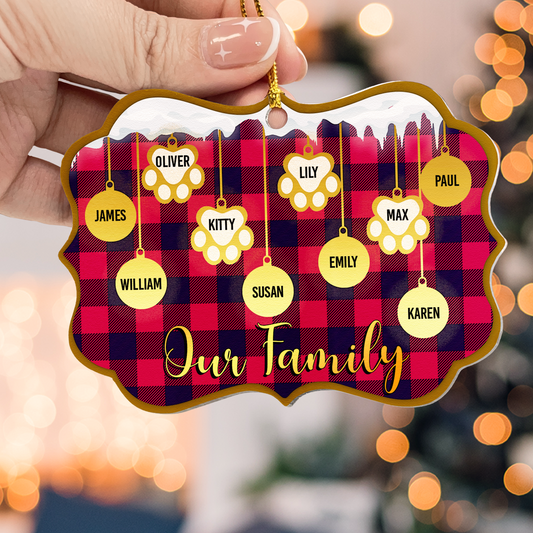 Our Family - Personalized Aluminum Ornament