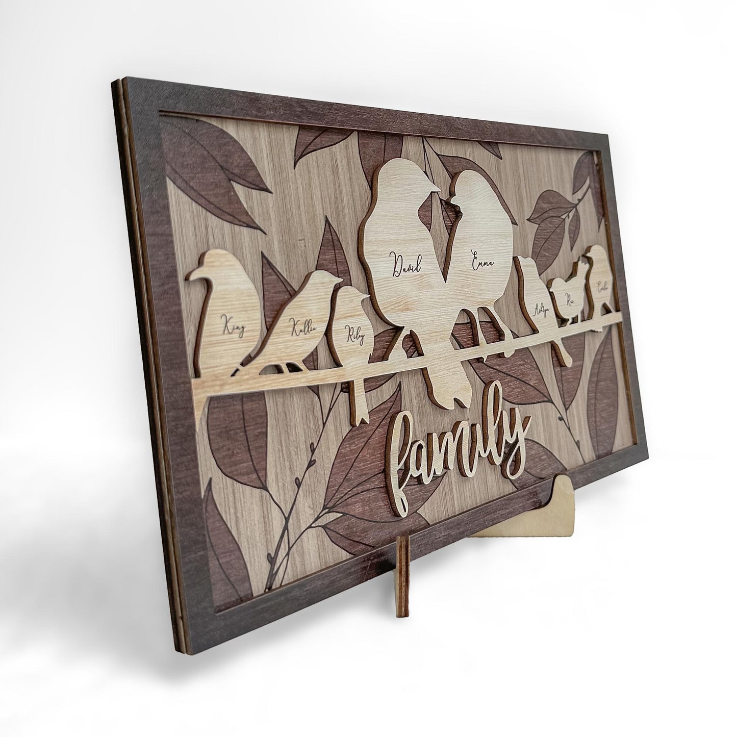 Our Family - Personalized Shaped 2 Layers Wooden Plaque