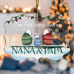 Our First Christmas As Mom & Dad - Personalized Acrylic Ornament - Christmas Gifts For Wife, Husband - First Time Mom Dad