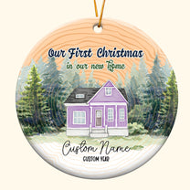 Our First Christmas In Our New Home - Personalized Ceramic Ornament - Christmas Gift For Friends And Family