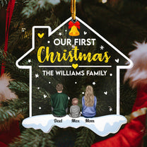 Our First Christmas - Personalized Custom Shaped Acrylic Ornament