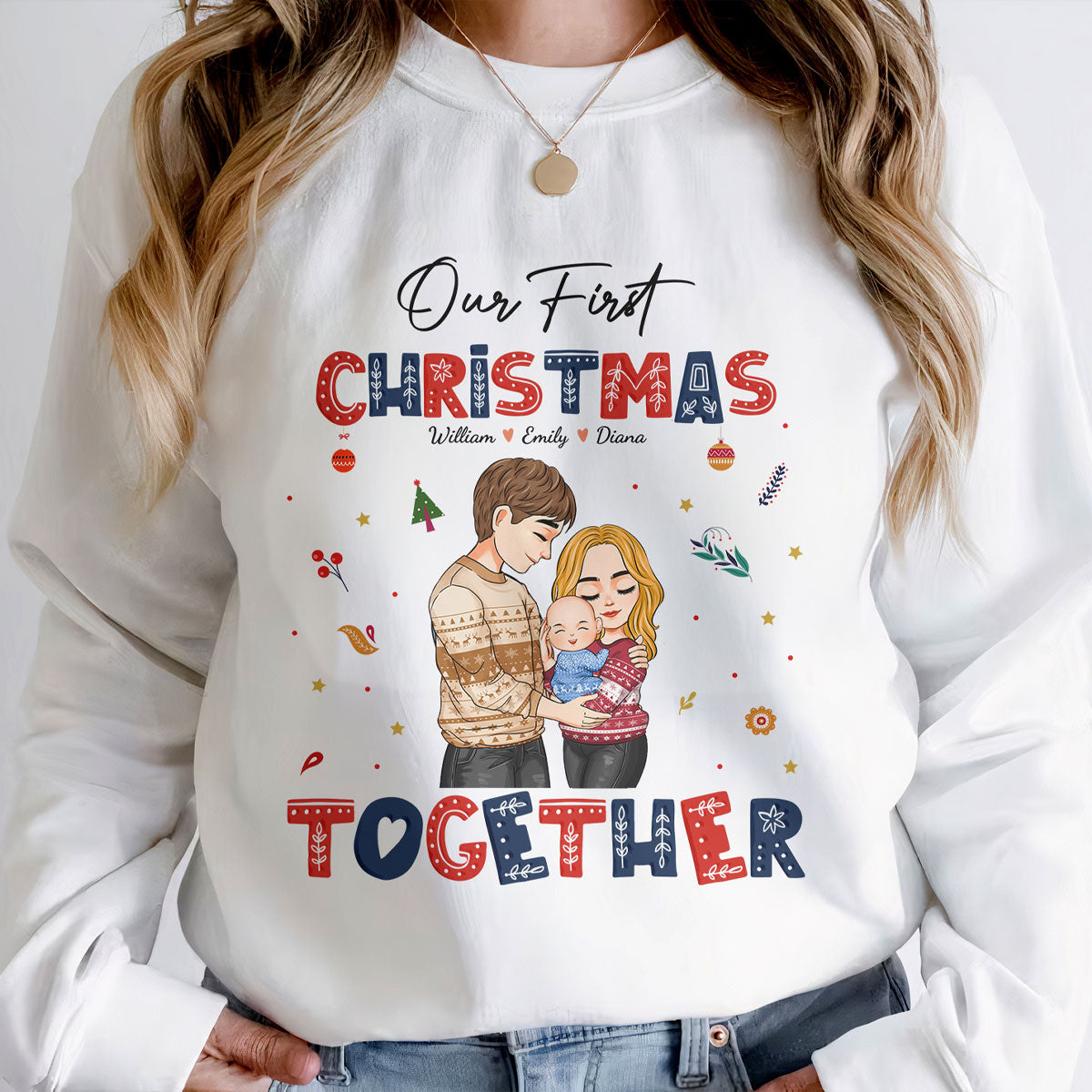 Our First Christmas Together New Mom Dad - Personalized Shirt – Macorner