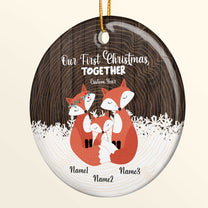 Our First Christmas Together - Personalized Ceramic Ornament - Christmas Gift For Friends And Family