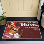 Our First Home With The Cats - Personalized Doormat