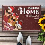 Our First Home With The Dogs - Personalized Doormat