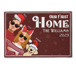 Our First Home With The Dogs - Personalized Doormat