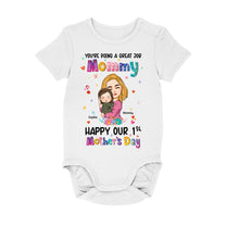 Our First Mother's Day Together - Personalized Matching Baby And Mom Shirts