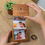 Our First Valentine's Together - Personalized Wooden Photo Box