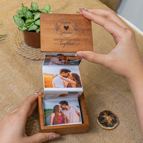 Our First Valentine's Together - Personalized Wooden Photo Box