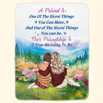 Our Friendship Is A True Blessing To Me - Personalized Blanket