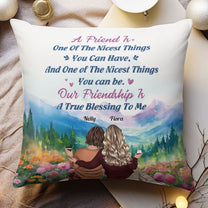 Our Friendship Is A True Blessing To Me - Personalized Pillow