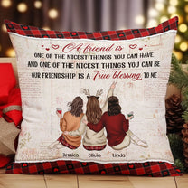 Our Friendship Is A True Blessing To Me - Personalized Pillow