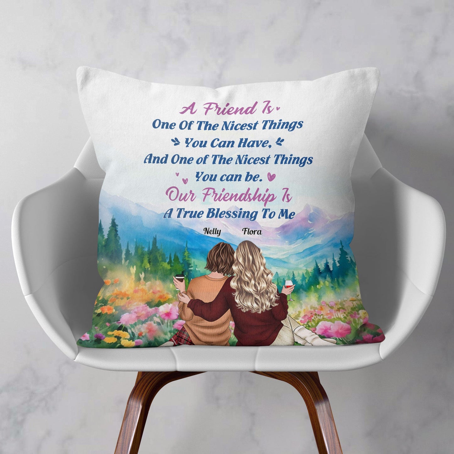 Our Friendship Is A True Blessing To Me - Personalized Pillow