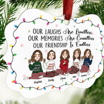 Our Friendship Is Endless - Personalized Aluminum Ornament