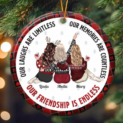 Our Friendship Is Endless - Personalized Friends Ornament