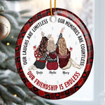 Our Friendship Is Endless - Personalized Friends Ornament - Gift For Friend
