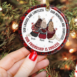 Our Friendship Is Endless - Personalized Friends Ornament - Gift For Friend