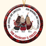 Our Friendship Is Endless - Personalized Friends Ornament - Gift For Friend