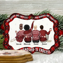 Our Friendship Is Endless - Personalized Wooden Ornament