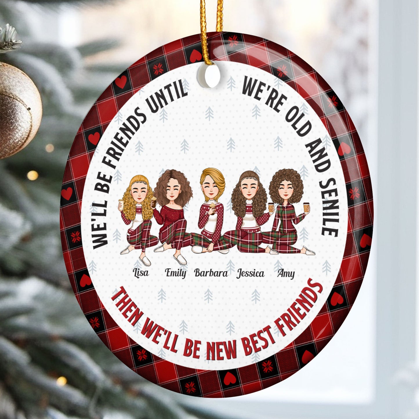 Our Friendship Is Endless Ver 2 - Personalized Ceramic Ornament