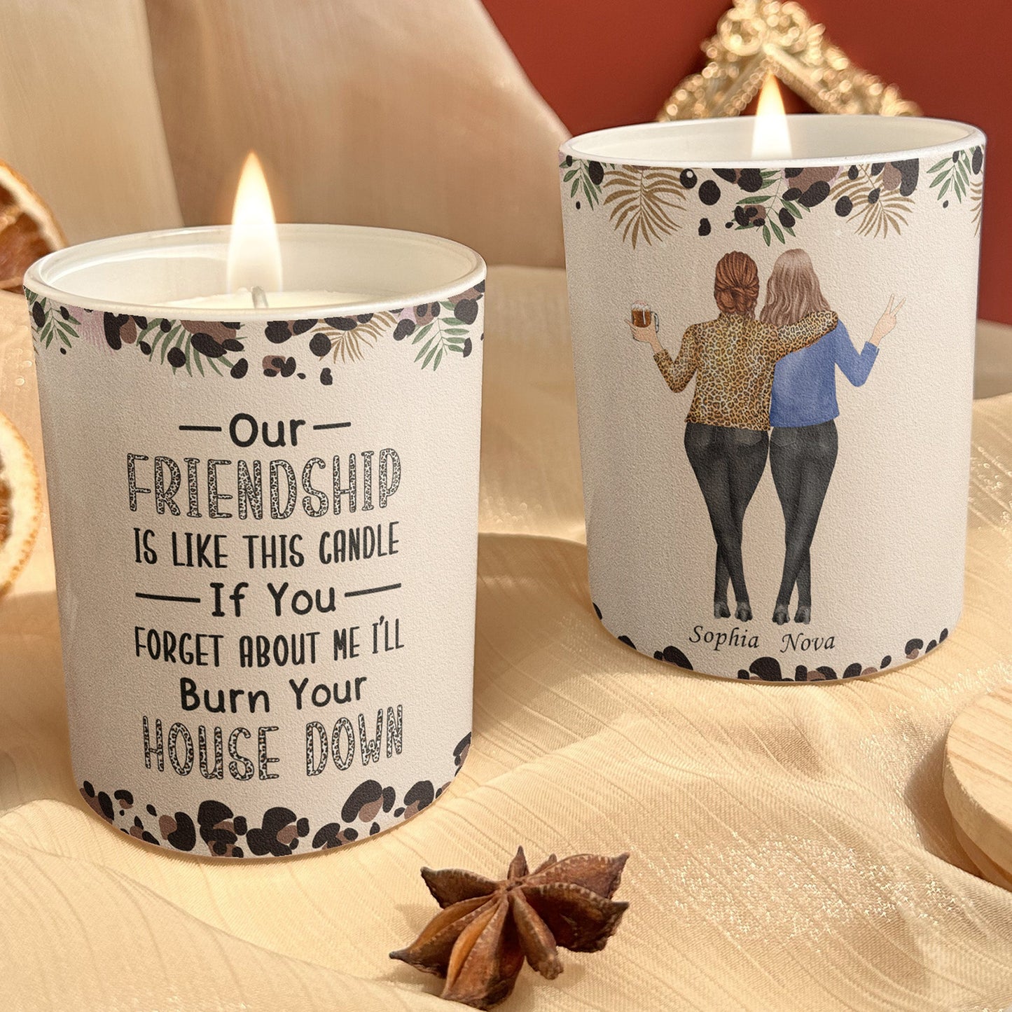 Our Friendship Is Like This Candle Funny - Personalized Candle