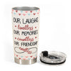 Our Laughs Are Limitless, Our Memories Are Countless, Our Friendship Is Endless - Personalized Tumbler Cup - Birthday, Loving Gift For Besties, Bff, Soul Sisters, Best Friends