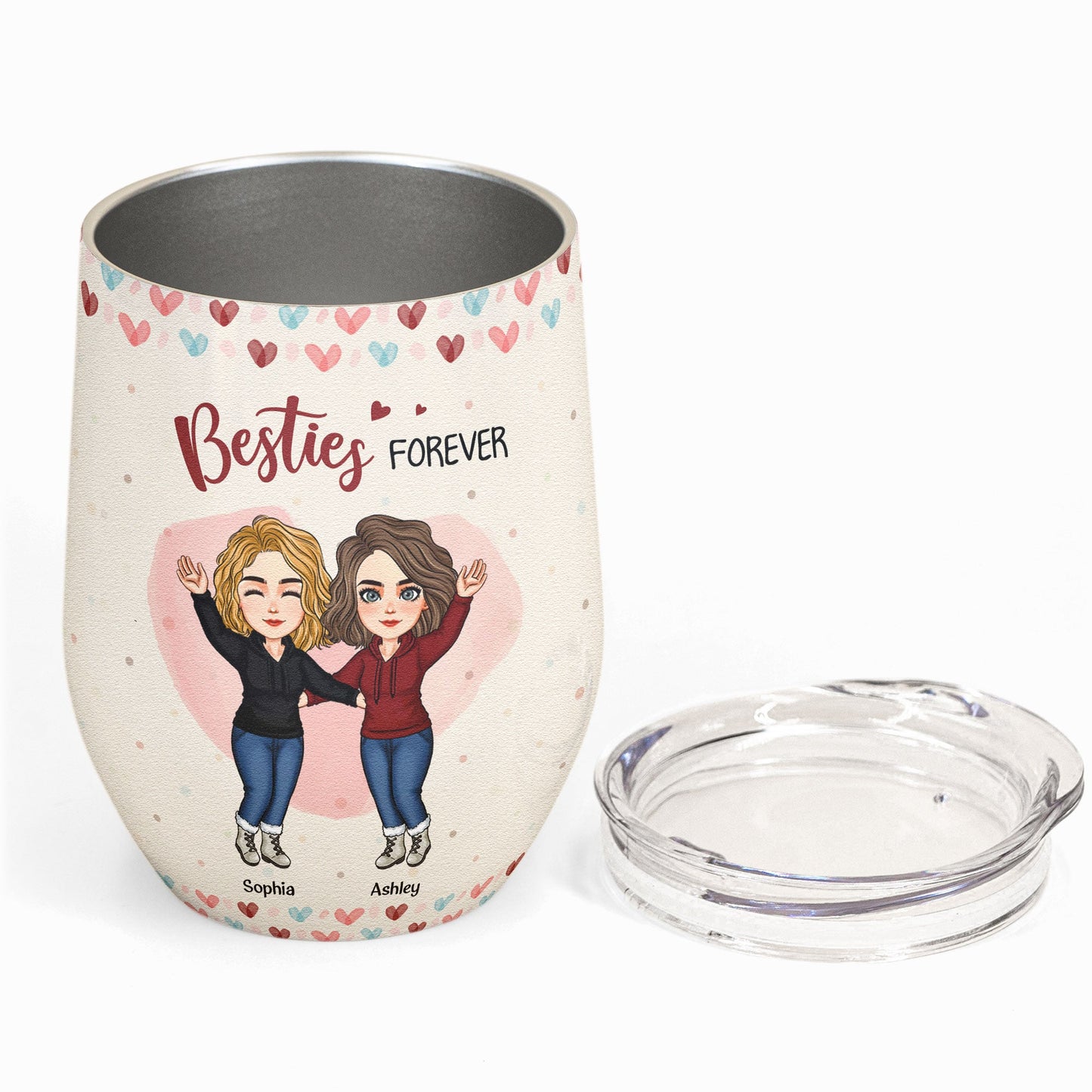 Our Laughs Limitless Our Friendship Endless - Personalized Wine Tumbler