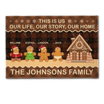 Our Life, Our Story, Our Home - Personalized Doormat - Christmas, Loving Gift For Family Member, Dad, Mom, Sisters, Brothers