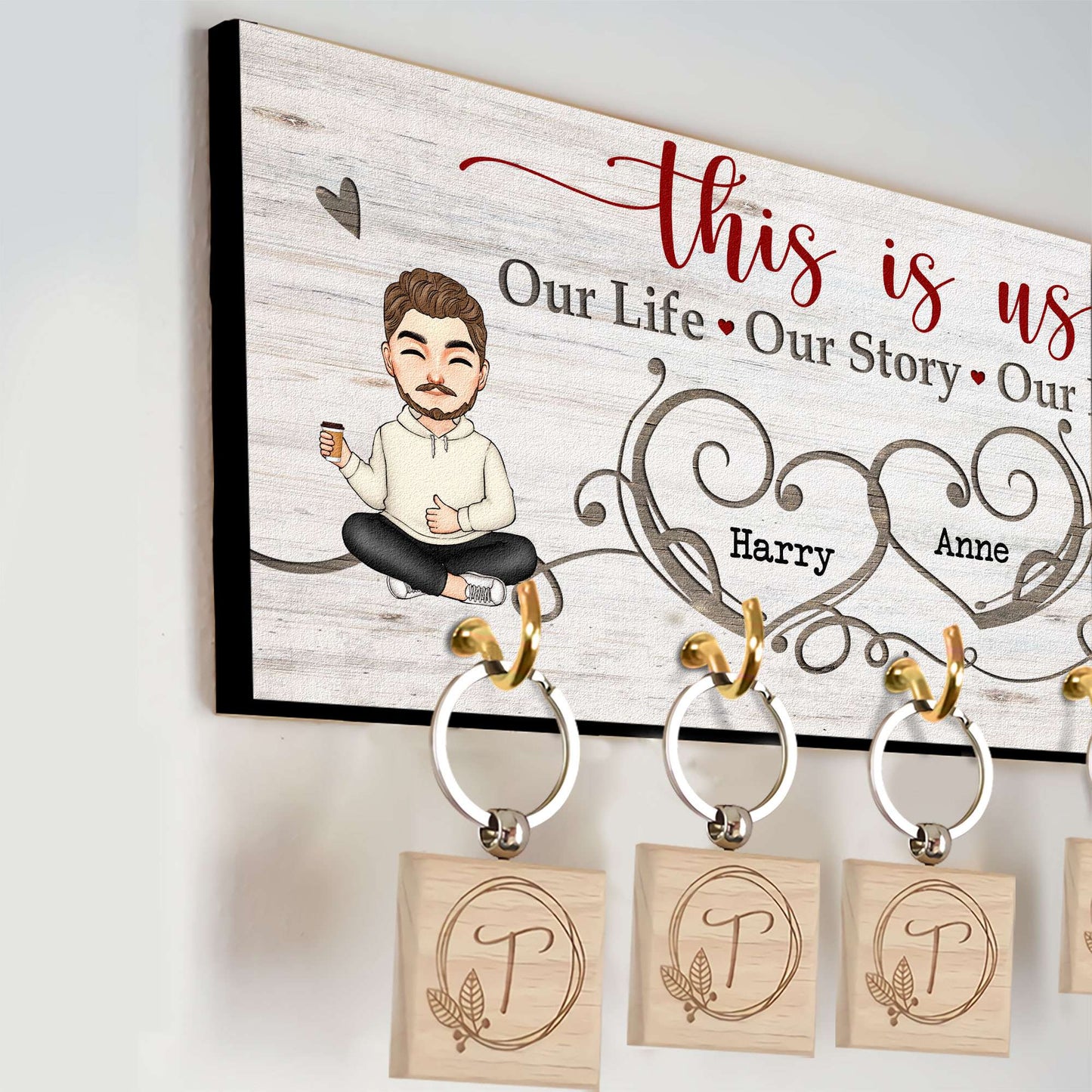 Our Life Our Story Our Home - Personalized Key Holder